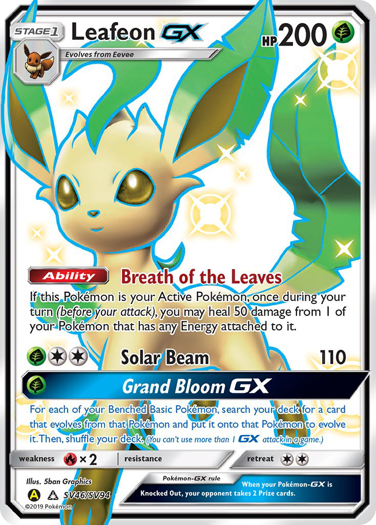 Leafeon GX (SV46/SV94) [Sun & Moon: Hidden Fates - Shiny Vault] | Eastridge Sports Cards & Games