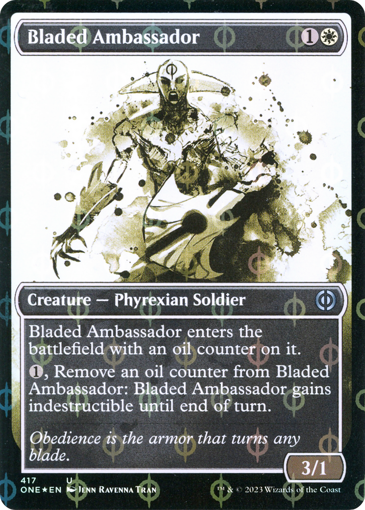 Bladed Ambassador (Showcase Ichor Step-and-Compleat Foil) [Phyrexia: All Will Be One] | Eastridge Sports Cards & Games