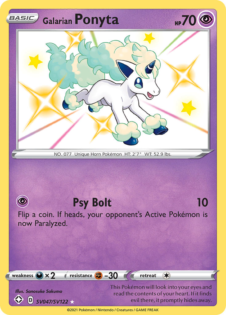 Galarian Ponyta (SV047/SV122) [Sword & Shield: Shining Fates] | Eastridge Sports Cards & Games