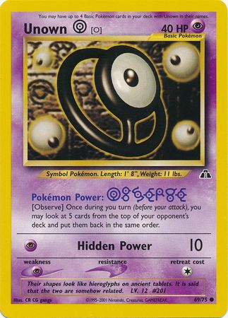 Unown [O] (69/75) [Neo Discovery Unlimited] | Eastridge Sports Cards & Games