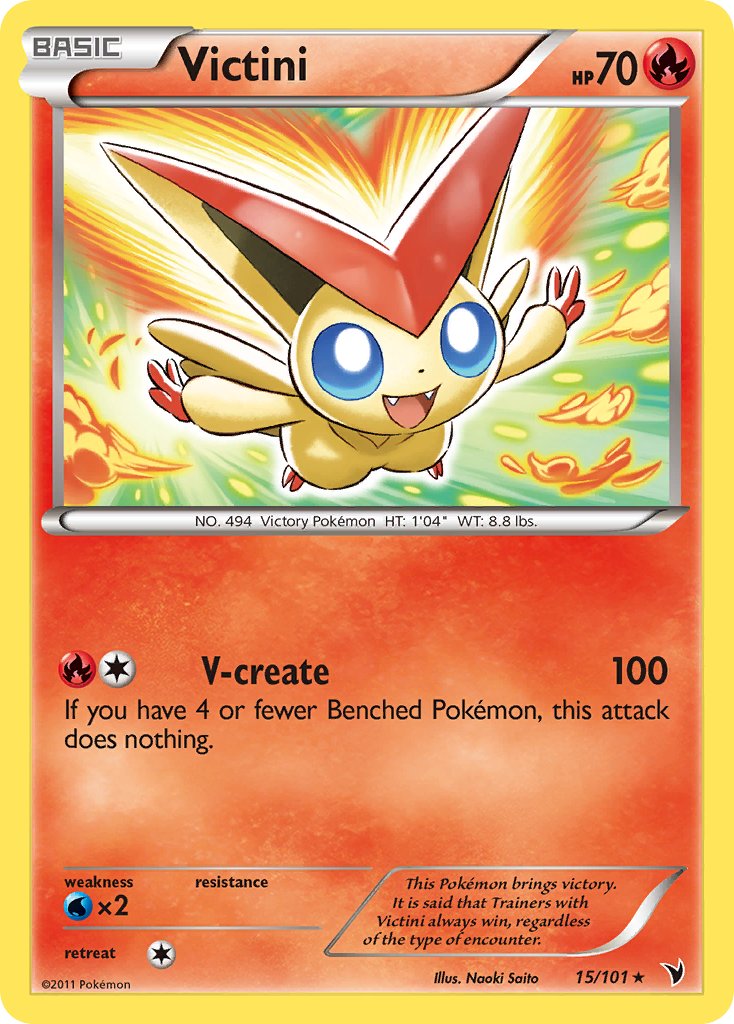 Victini (15/101) (Theme Deck Exclusive) [Black & White: Noble Victories] | Eastridge Sports Cards & Games