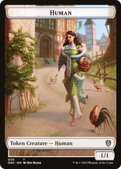 Human // Spirit Double-Sided Token [Phyrexia: All Will Be One Commander Tokens] | Eastridge Sports Cards & Games