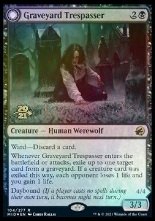 Graveyard Trespasser // Graveyard Glutton [Innistrad: Midnight Hunt Prerelease Promos] | Eastridge Sports Cards & Games