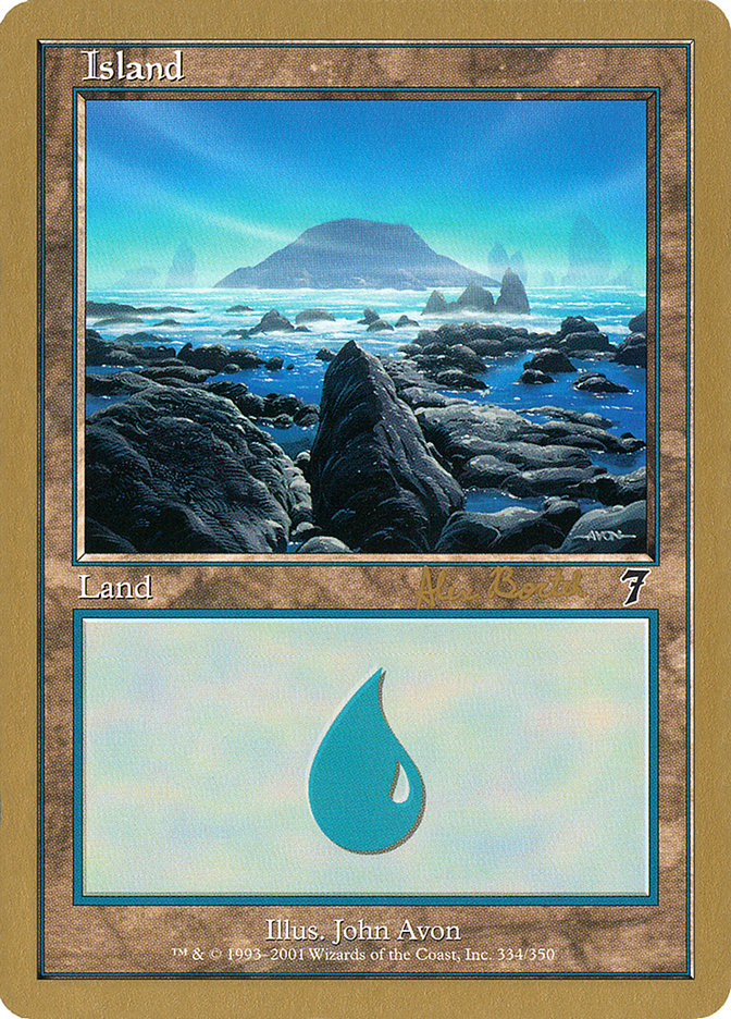 Island (ab334) (Alex Borteh) [World Championship Decks 2001] | Eastridge Sports Cards & Games