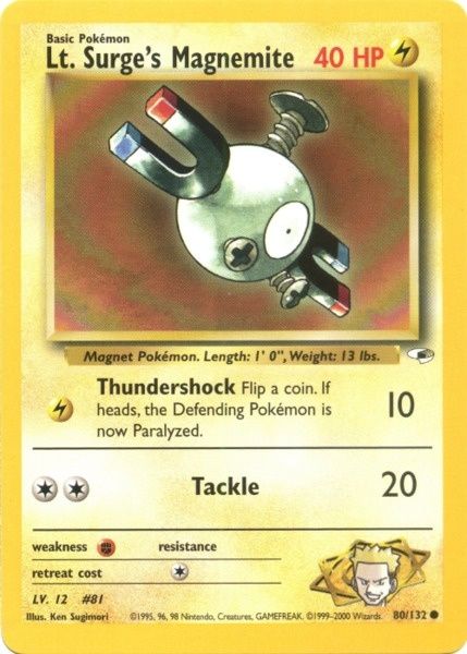 Lt. Surge's Magnemite (80/132) [Gym Heroes Unlimited] | Eastridge Sports Cards & Games