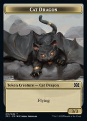 Cat Dragon // Knight Double-sided Token [Double Masters 2022 Tokens] | Eastridge Sports Cards & Games
