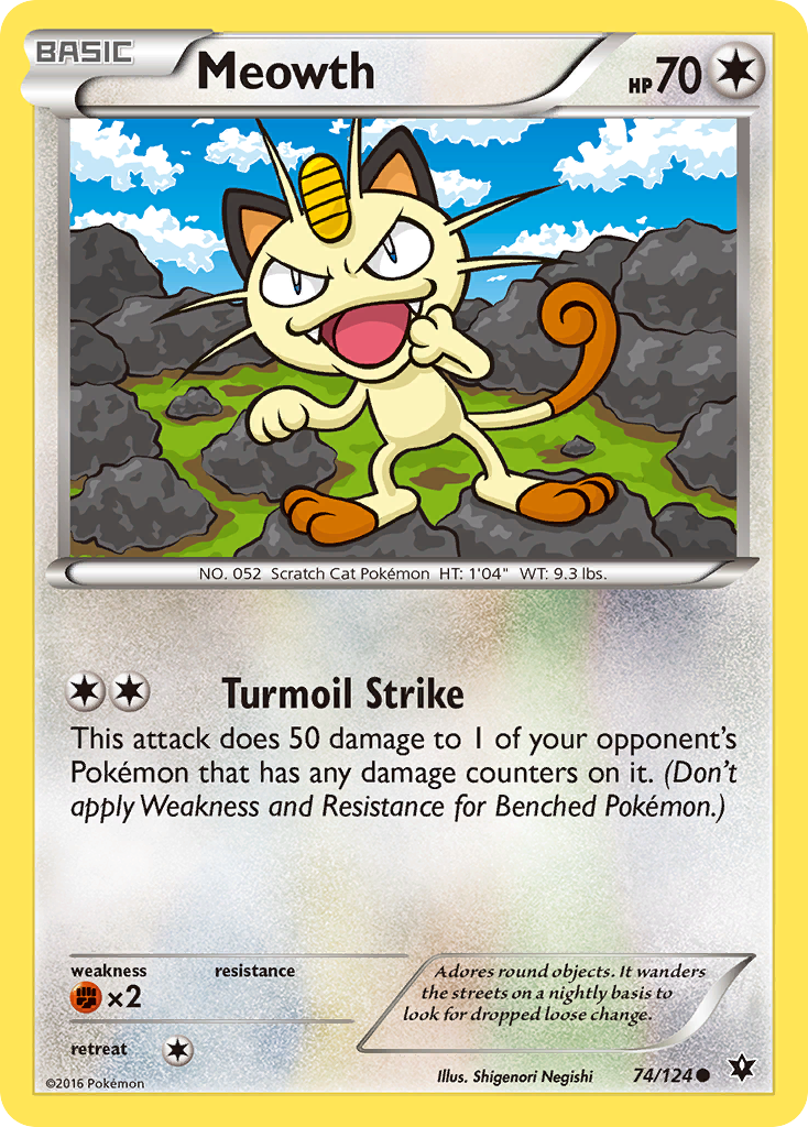 Meowth (74/124) [XY: Fates Collide] | Eastridge Sports Cards & Games