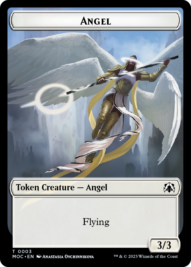 Angel (3) // Demon Double-Sided Token [March of the Machine Commander Tokens] | Eastridge Sports Cards & Games