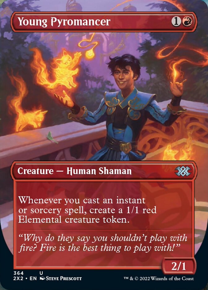 Young Pyromancer (Borderless Alternate Art) [Double Masters 2022] | Eastridge Sports Cards & Games