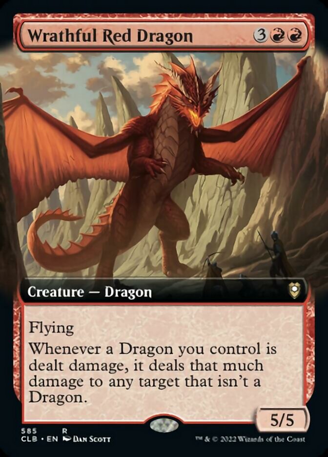 Wrathful Red Dragon (Extended Art) [Commander Legends: Battle for Baldur's Gate] | Eastridge Sports Cards & Games