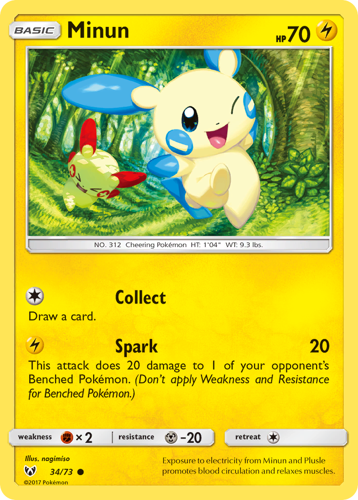 Minun (34/73) [Sun & Moon: Shining Legends] | Eastridge Sports Cards & Games