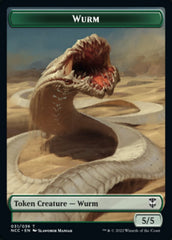 Elf Warrior // Wurm Double-sided Token [Streets of New Capenna Commander Tokens] | Eastridge Sports Cards & Games