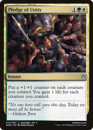 Pledge of Unity [War of the Spark] | Eastridge Sports Cards & Games