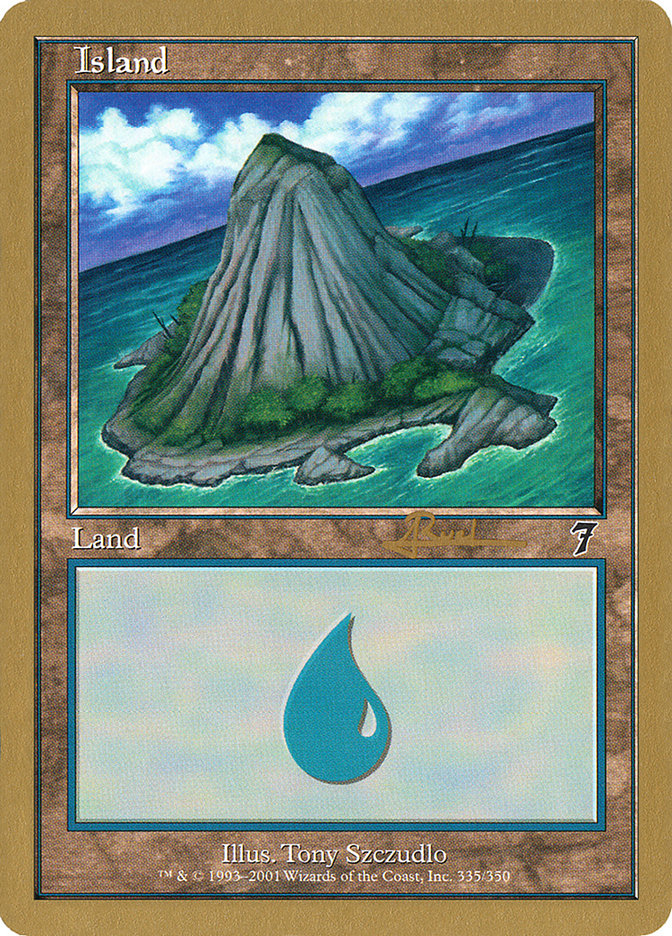 Island (ar335) (Antoine Ruel) [World Championship Decks 2001] | Eastridge Sports Cards & Games