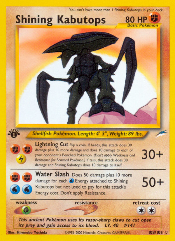 Shining Kabutops (108/105) [Neo Destiny 1st Edition] | Eastridge Sports Cards & Games