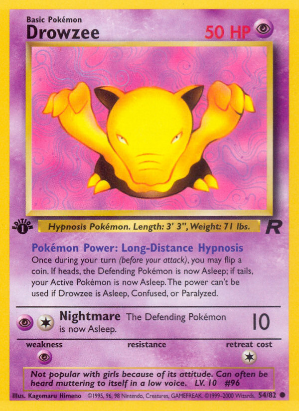 Drowzee (54/82) [Team Rocket 1st Edition] | Eastridge Sports Cards & Games