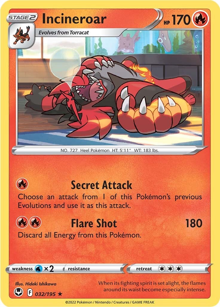 Incineroar (032/195) [Sword & Shield: Silver Tempest] | Eastridge Sports Cards & Games