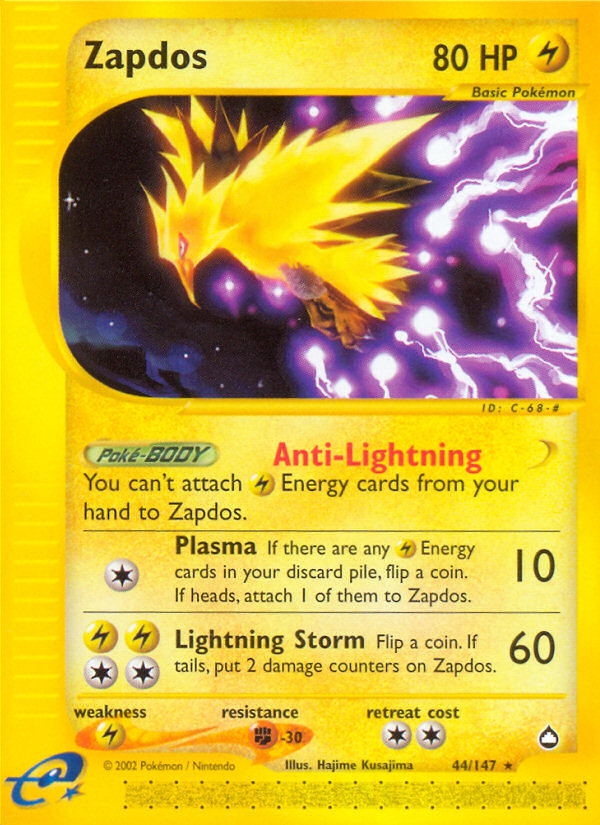 Zapdos (44/147) [Aquapolis] | Eastridge Sports Cards & Games