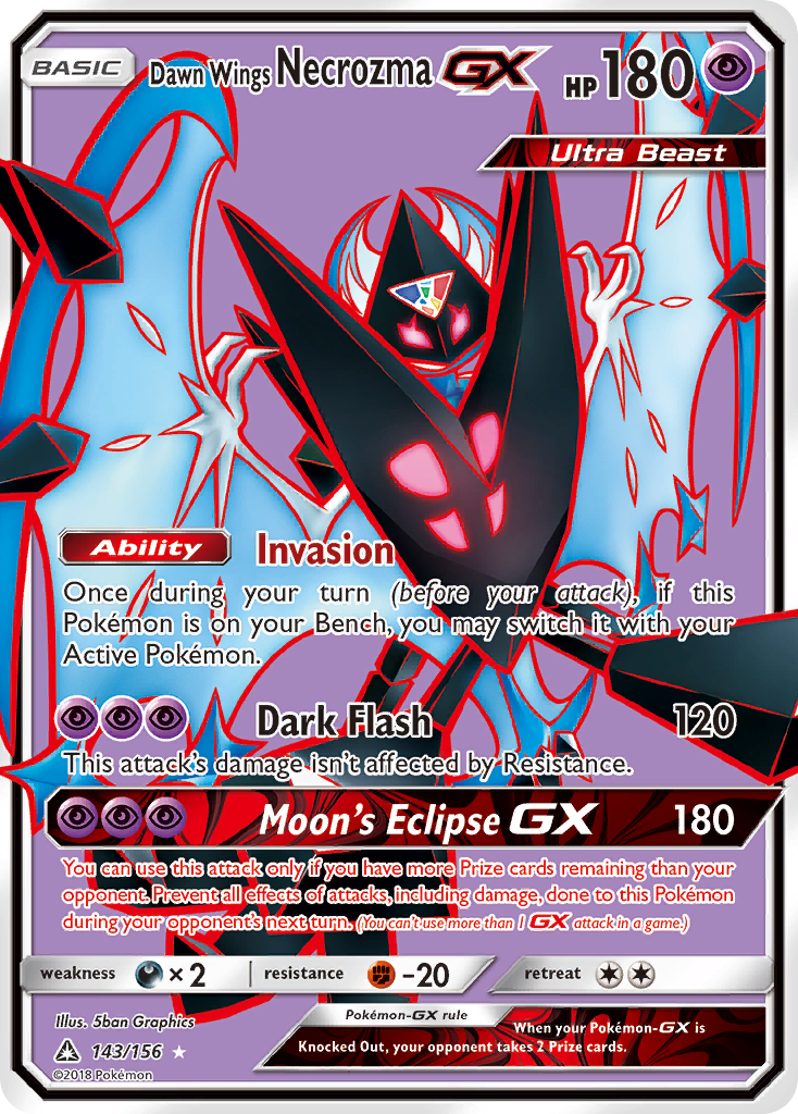 Dawn Wings Necrozma GX (143/156) [Sun & Moon: Ultra Prism] | Eastridge Sports Cards & Games