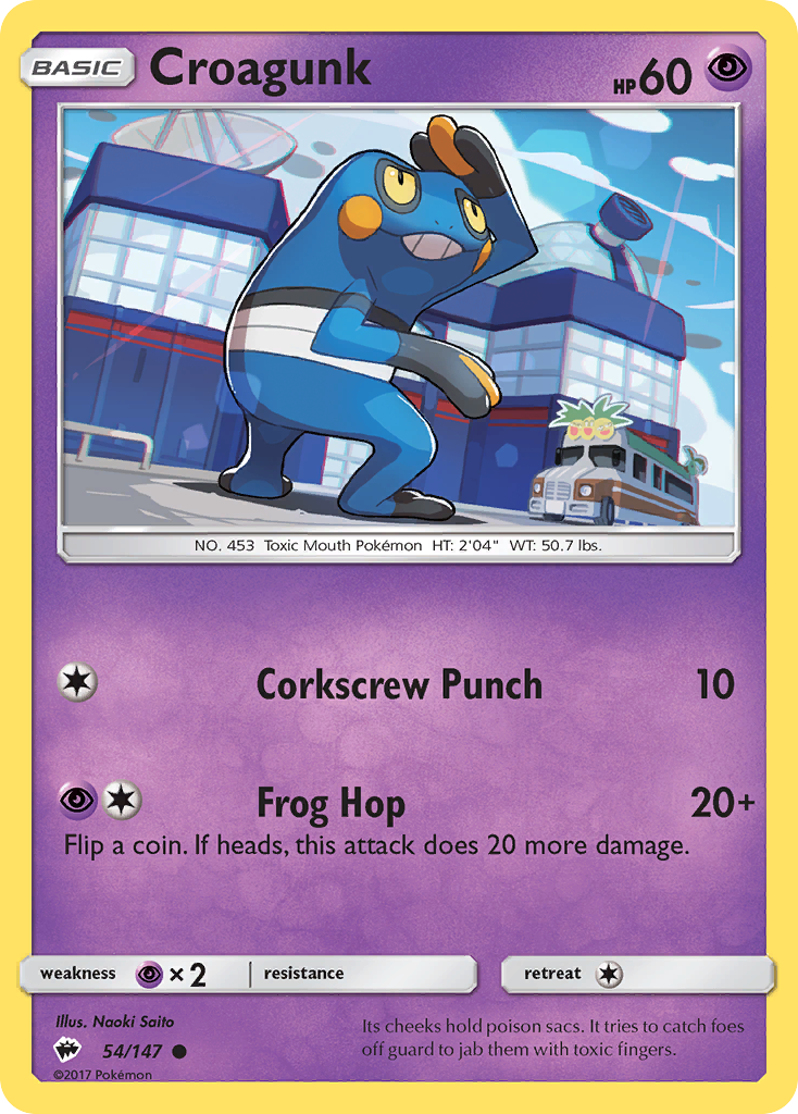 Croagunk (54/147) [Sun & Moon: Burning Shadows] | Eastridge Sports Cards & Games