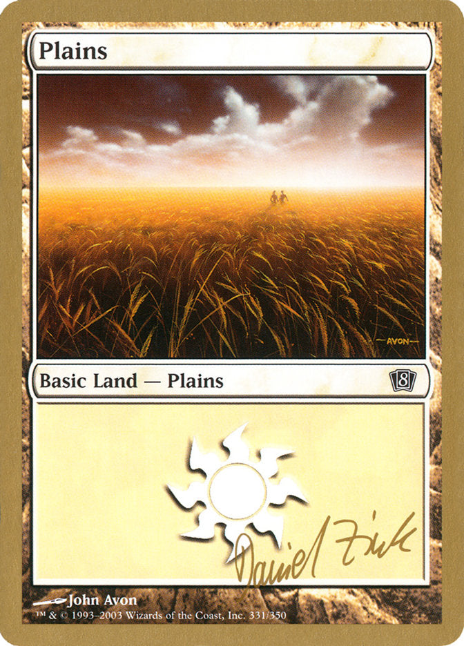 Plains (dz331) (Daniel Zink) [World Championship Decks 2003] | Eastridge Sports Cards & Games