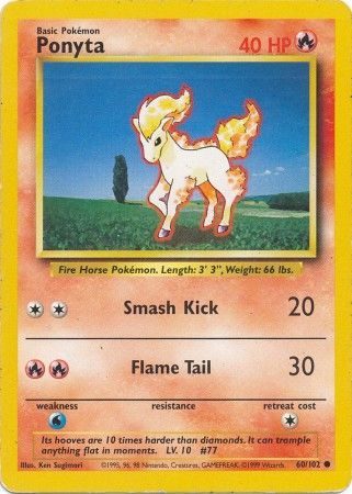 Ponyta (60/102) [Base Set Unlimited] | Eastridge Sports Cards & Games