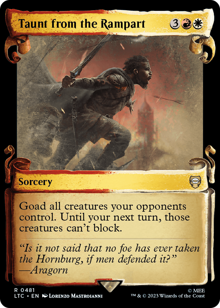 Taunt from the Rampart [The Lord of the Rings: Tales of Middle-Earth Commander Showcase Scrolls] | Eastridge Sports Cards & Games