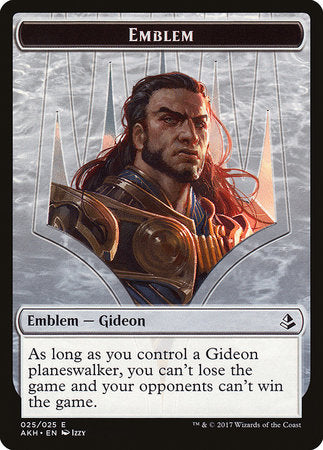 Emblem - Gideon of the Trials [Amonkhet Tokens] | Eastridge Sports Cards & Games