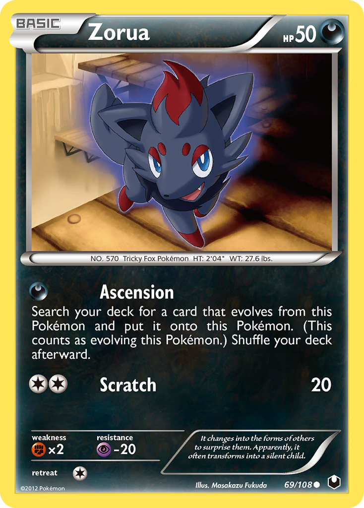 Zorua (69/108) [Black & White: Dark Explorers] | Eastridge Sports Cards & Games