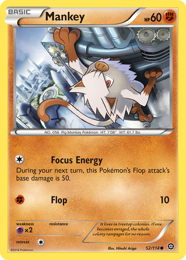 Mankey (52/114) [XY: Steam Siege] | Eastridge Sports Cards & Games