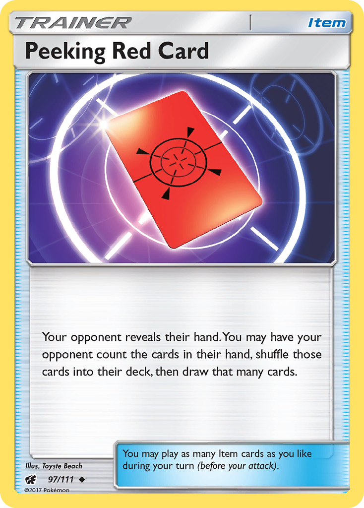 Peeking Red Card (97/111) [Sun & Moon: Crimson Invasion] | Eastridge Sports Cards & Games