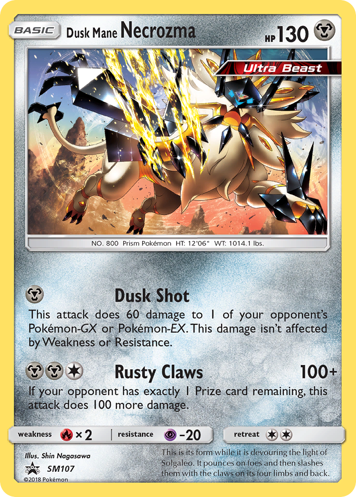 Dusk Mane Necrozma (SM107) [Sun & Moon: Black Star Promos] | Eastridge Sports Cards & Games