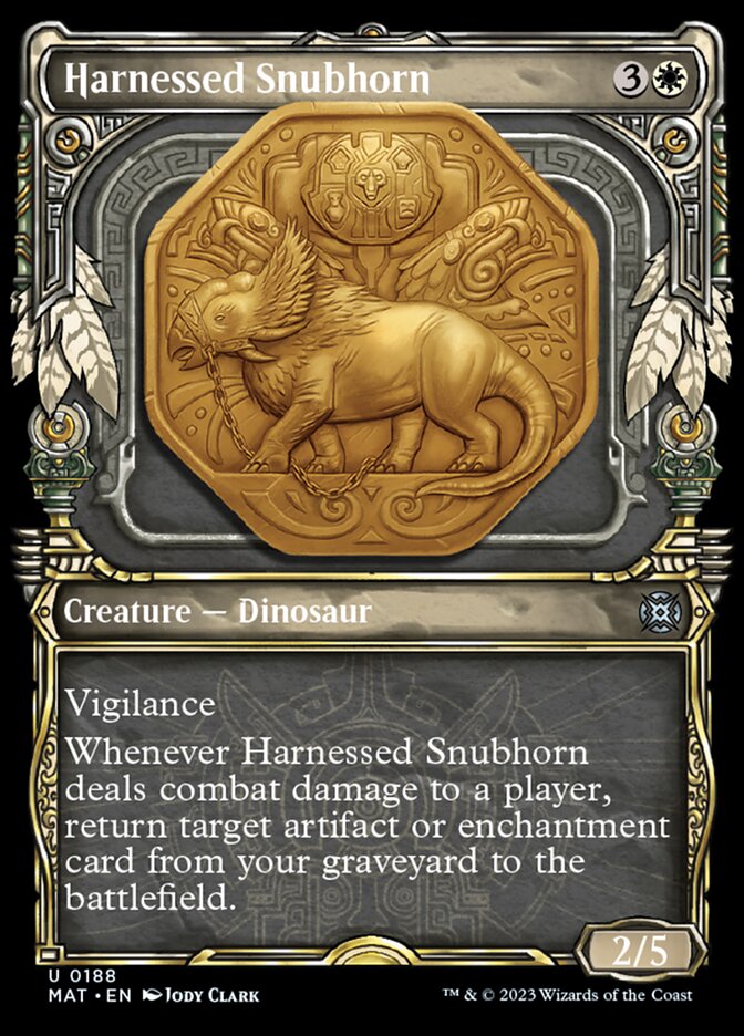 Harnessed Snubhorn (Showcase Halo Foil) [March of the Machine: The Aftermath] | Eastridge Sports Cards & Games