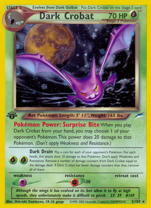 Dark Crobat (2/105) [Neo Destiny 1st Edition] | Eastridge Sports Cards & Games