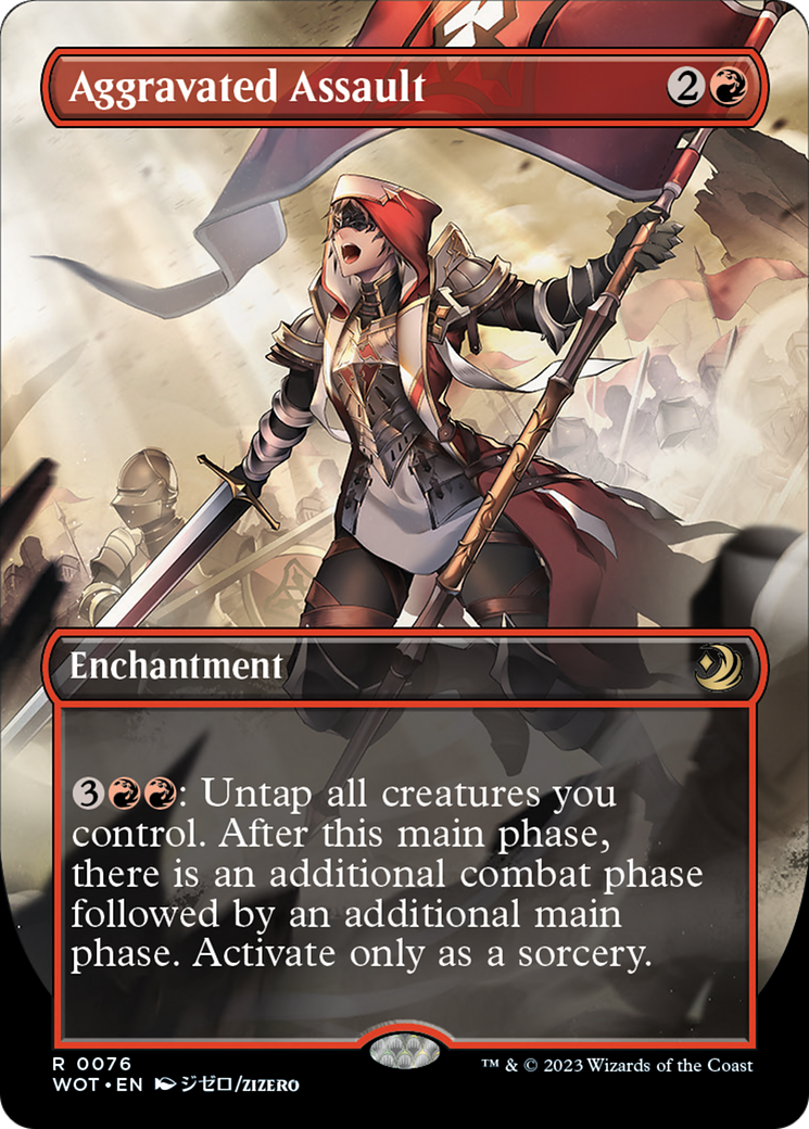 Aggravated Assault (Anime Borderless) [Wilds of Eldraine: Enchanting Tales] | Eastridge Sports Cards & Games