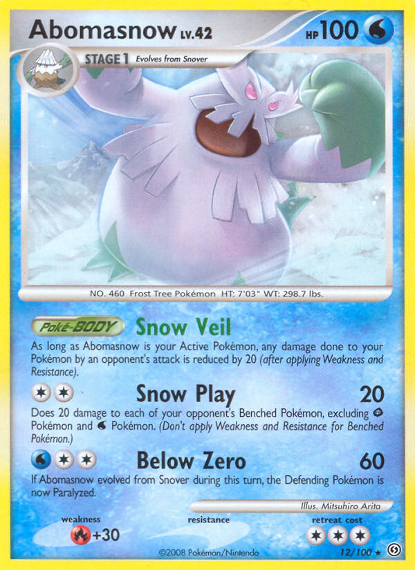 Abomasnow (12/100) [Diamond & Pearl: Stormfront] | Eastridge Sports Cards & Games