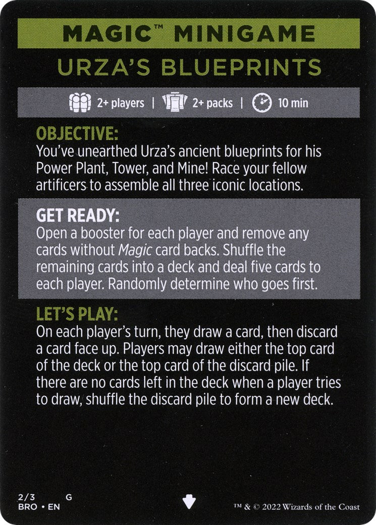 Urza's Blueprints (Magic Minigame) [The Brothers' War Minigame] | Eastridge Sports Cards & Games