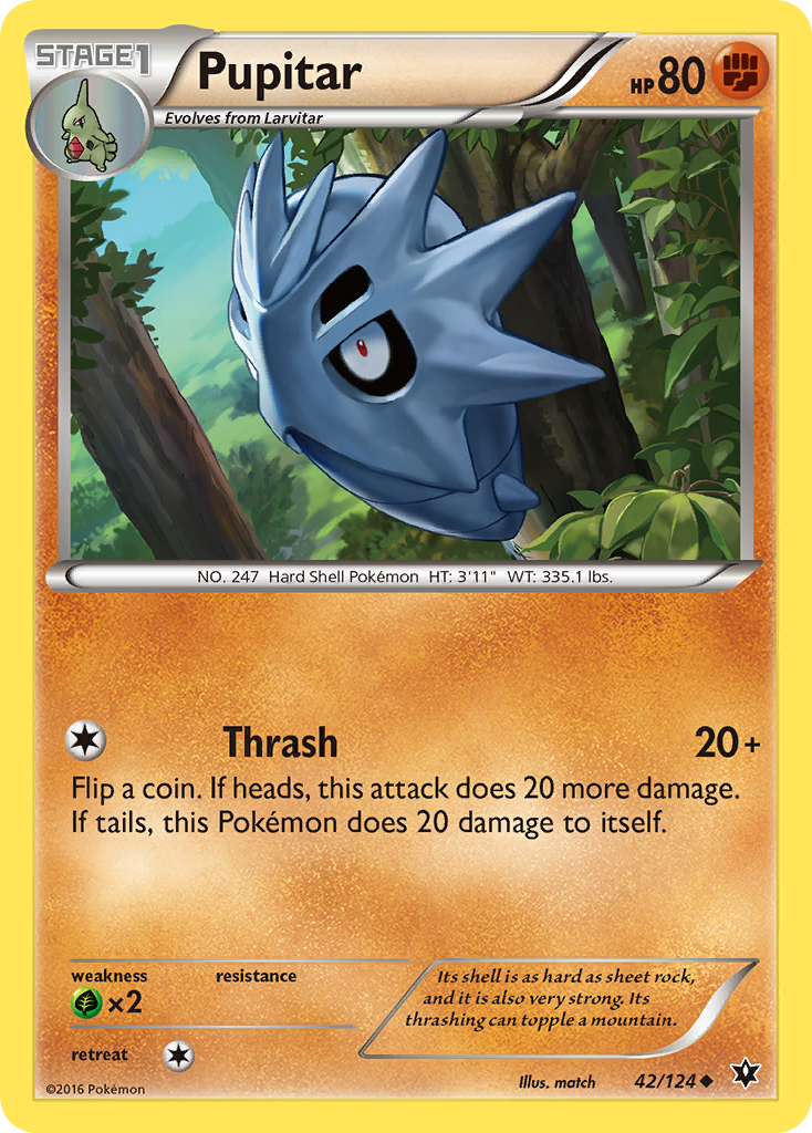 Pupitar (42/124) [XY: Fates Collide] | Eastridge Sports Cards & Games