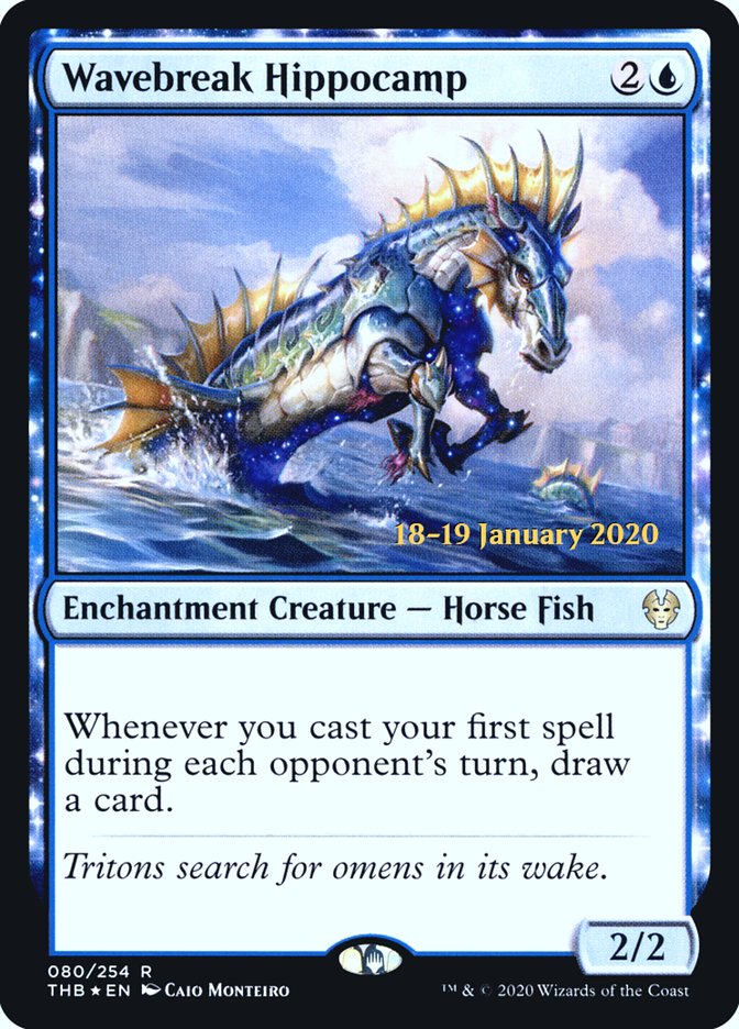 Wavebreak Hippocamp [Theros Beyond Death Prerelease Promos] | Eastridge Sports Cards & Games