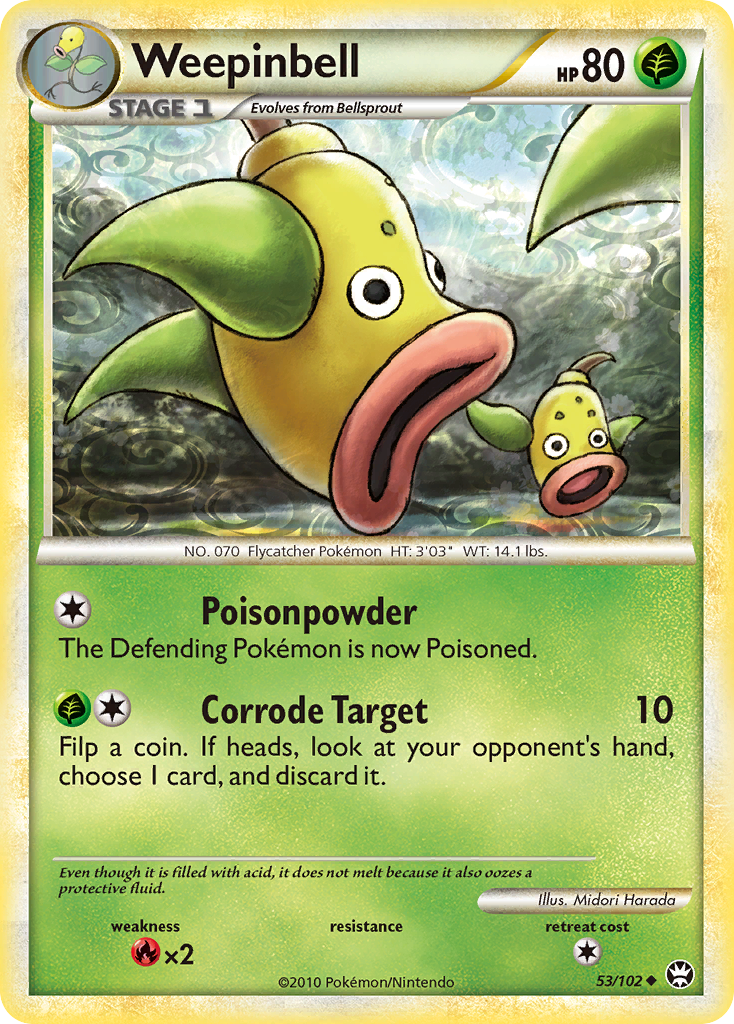 Weepinbell (53/102) [HeartGold & SoulSilver: Triumphant] | Eastridge Sports Cards & Games