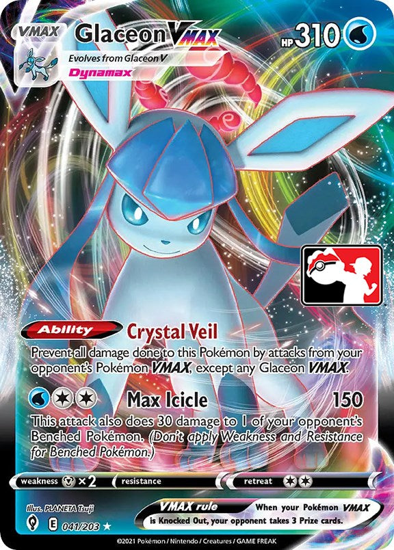 Glaceon VMAX (041/203) [Prize Pack Series One] | Eastridge Sports Cards & Games