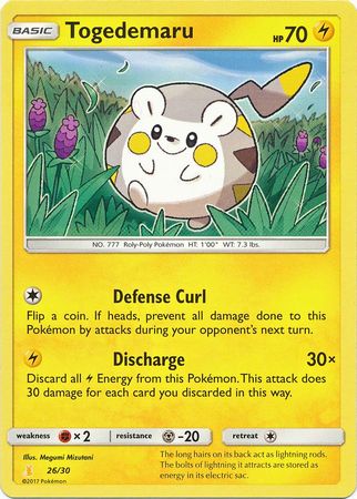 Togedemaru (26/30) [Sun & Moon: Trainer Kit - Alolan Raichu] | Eastridge Sports Cards & Games