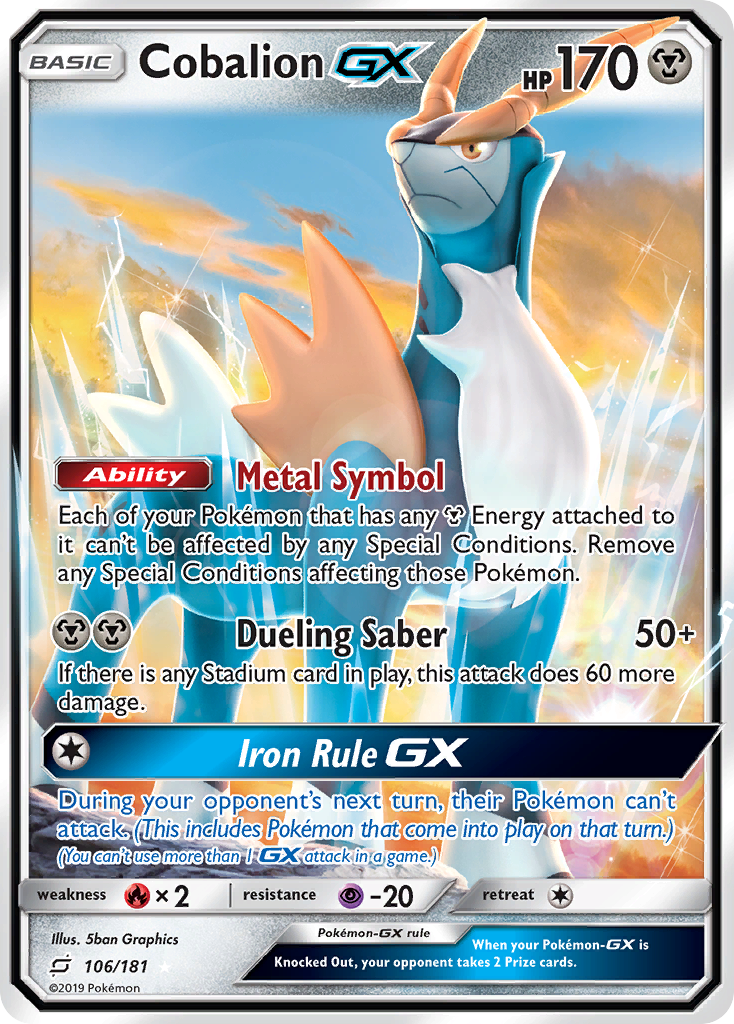 Cobalion GX (106/181) [Sun & Moon: Team Up] | Eastridge Sports Cards & Games