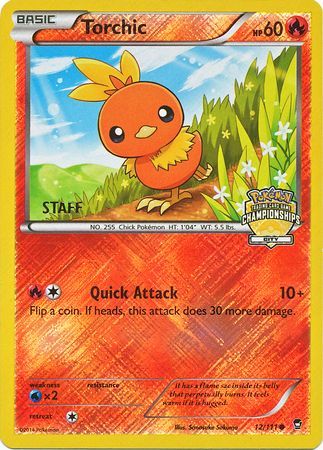 Torchic (12/111) (City Championship Promo Staff) [XY: Furious Fists] | Eastridge Sports Cards & Games