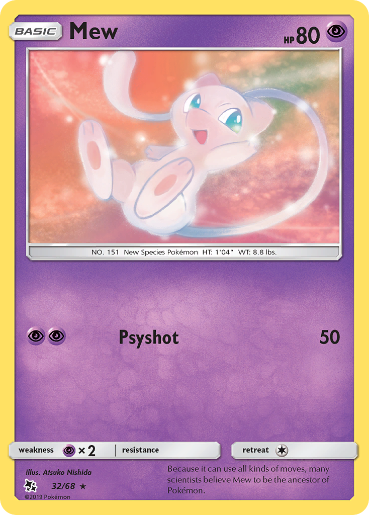 Mew (32/68) [Sun & Moon: Hidden Fates] | Eastridge Sports Cards & Games