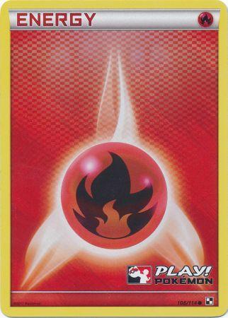 Fire Energy (106/114) (Play Pokemon Promo) [Black & White: Base Set] | Eastridge Sports Cards & Games