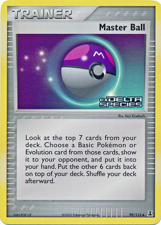 Master Ball (99/113) (Stamped) [EX: Delta Species] | Eastridge Sports Cards & Games