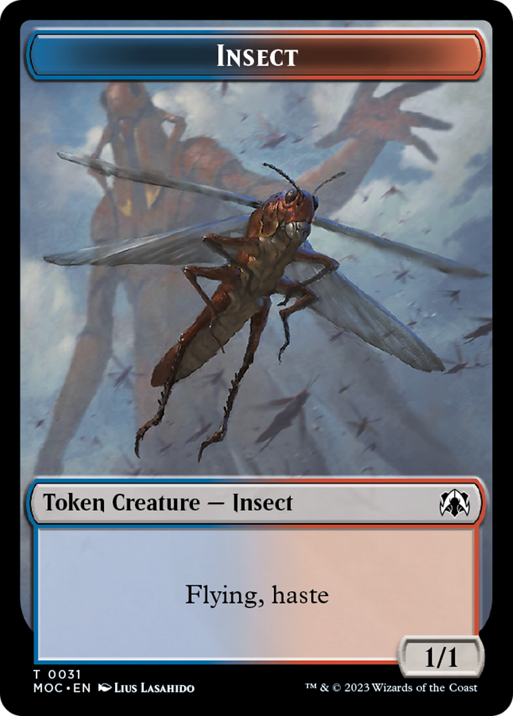 Soldier // Insect Double-Sided Token [March of the Machine Commander Tokens] | Eastridge Sports Cards & Games