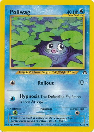 Poliwag (62/75) [Neo Discovery Unlimited] | Eastridge Sports Cards & Games