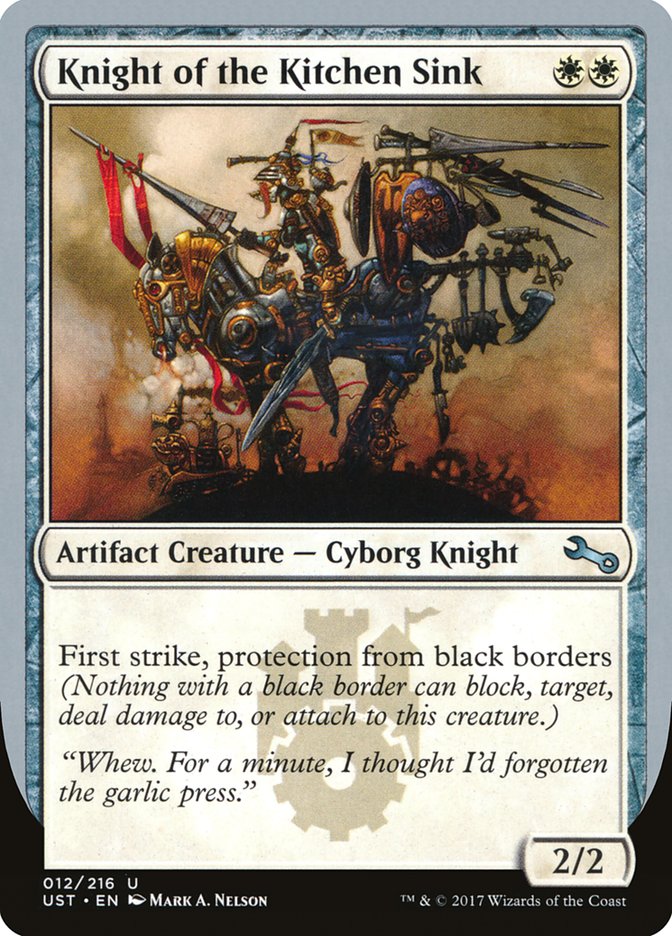 Knight of the Kitchen Sink ("protection from black border") [Unstable] | Eastridge Sports Cards & Games